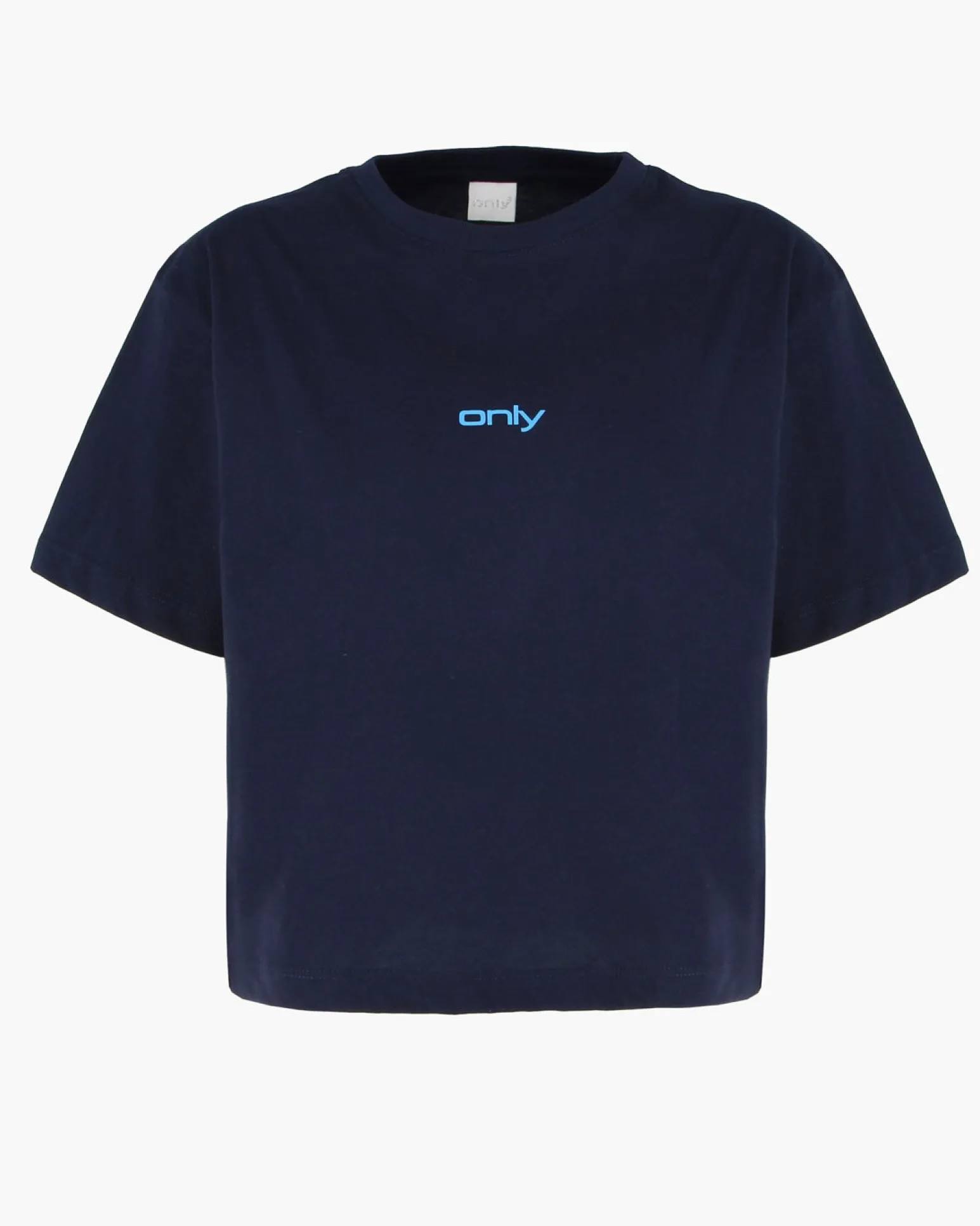 ONLY - T-SHIRT MEZZA MANICA BLU CON DETTAGLI CELESTI DA DONNA - 10100