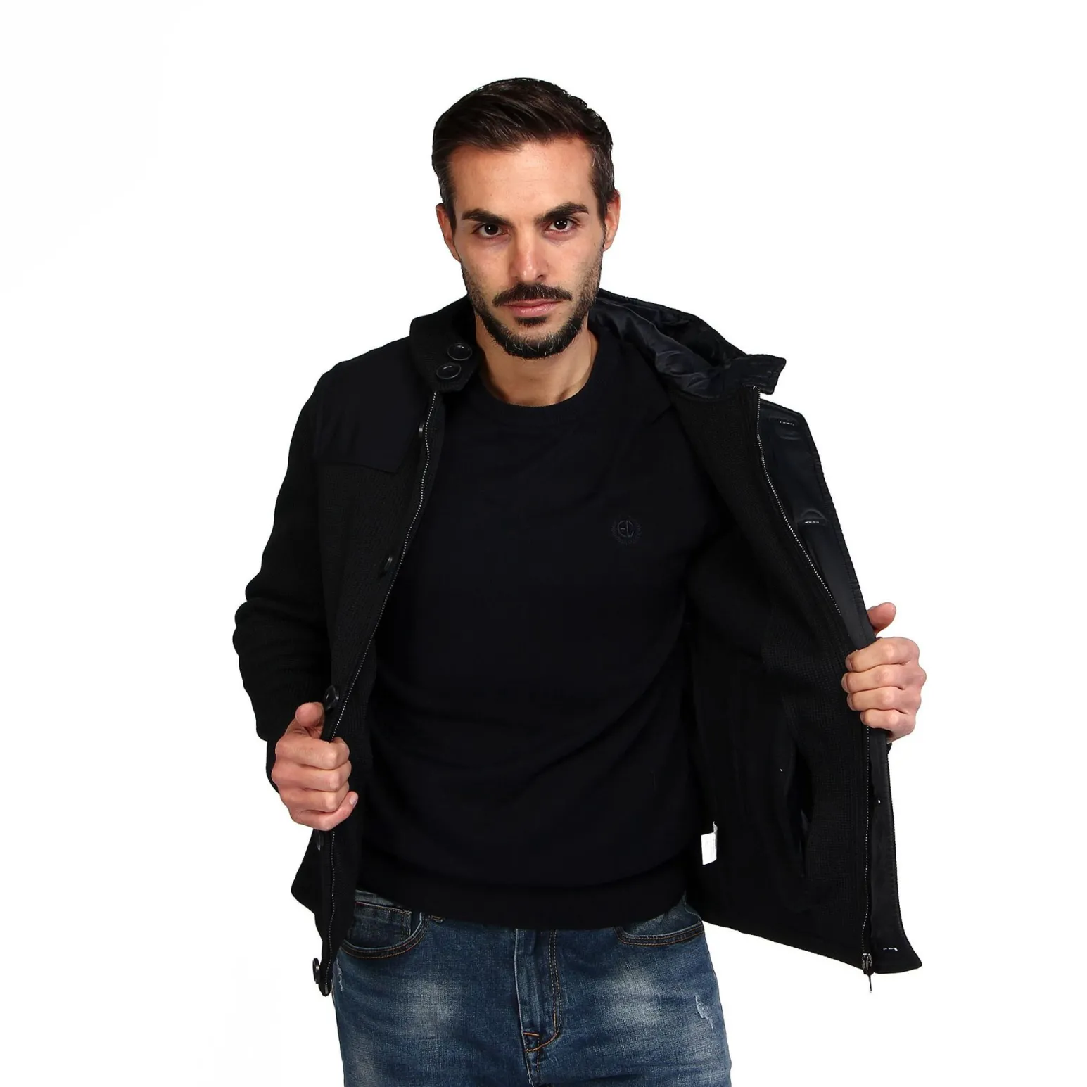 ON SPIRIT - CAPPOTTINO BLU CON CAPPUCCIO