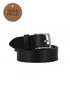 ON SPIRIT - Cinta da uomo nera in VERA PELLE