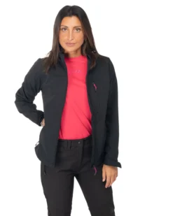 ON SPIRIT - GIACCA DONNA CON CAPPUCCIO SOFTSHELL  NERA - CLELIA