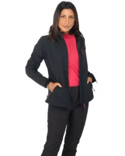 ON SPIRIT - GIACCA DONNA CON CAPPUCCIO SOFTSHELL  NERA - CLELIA
