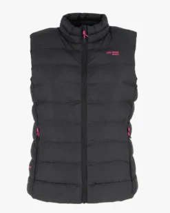 ON SPIRIT - GILET IMBOTTITO DA DONNA NERO CON DETTAGLI FUXIA, LIVIA