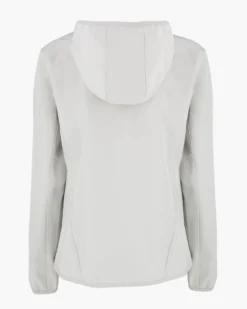 ON SPIRIT - GIUBBINO CON CAPPUCCIO SOFTSHELL DONNA BIANCO PERLA CON DETTAGLI NERI E FUXIA - ADELITA
