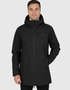 ON SPIRIT - GIUBBINO CON CAPPUCCIO FULL ZIP IMBOTTITO DA UOMO NERO, ADELFO