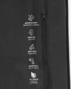 ON SPIRIT - GIUBBINO CON CAPPUCCIO FULL ZIP  IMBOTTITO DA UOMO NERO, ADELFO