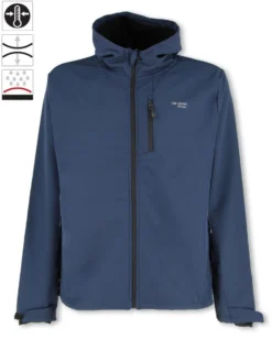 ON SPIRIT - GIUBBINO CON CAPPUCCIO FELPATO SOFTSHELL UOMO BLU SCURO- MAURO