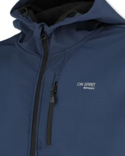 ON SPIRIT - GIUBBINO CON CAPPUCCIO FELPATO SOFTSHELL UOMO BLU SCURO- MAURO