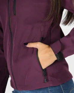 ON SPIRIT - GIUBBINO CON CAPPUCCIO FELPATO SOFTSHELL DONNA BORDEAUX - ALBA