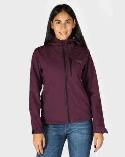 ON SPIRIT - GIUBBINO CON CAPPUCCIO FELPATO SOFTSHELL DONNA BORDEAUX - ALBA