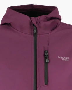 ON SPIRIT - GIUBBINO CON CAPPUCCIO FELPATO SOFTSHELL DONNA BORDEAUX - ALBA