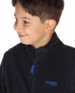 ON SPIRIT - MAGLIA MICROPILE BLU FULL ZIP DA RAGAZZO