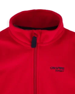ON SPIRIT - MAGLIA MICROPILE ROSSA FULL ZIP DA RAGAZZO