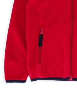 ON SPIRIT - MAGLIA MICROPILE ROSSA FULL ZIP DA RAGAZZO