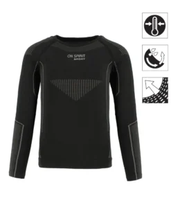 ON SPIRIT -  MAGLIA TERMICA KIDS  NERA  OSLO - AB00104