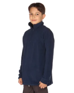 ON SPIRIT - Micropile da bambino blu scuro con mezza zip frontale - GIULIANO