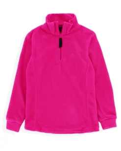 ON SPIRIT - Micropile da bambina fuchsia con mezza zip frontale - VITTORIA