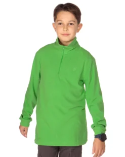 ON SPIRIT - Micropile da bambino verde con mezza zip frontale - GIULIANO