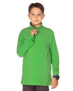 ON SPIRIT - Micropile da bambino verde con mezza zip frontale - GIULIANO