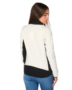 ON SPIRIT - MICROPILE DONNA  FULL  ZIP BIANCO E NERO -  AGNESE