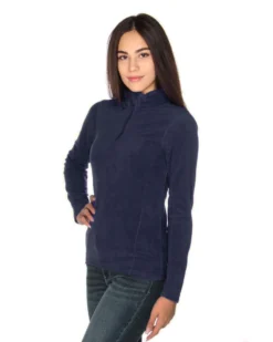 ON SPIRIT - MICROPILE DONNA  MEZZA ZIP BLU-  VALENTINA