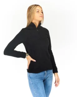 ON SPIRIT - MICROPILE DONNA  MEZZA ZIP NERO -  VALENTINA