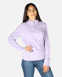 ON SPIRIT - MICROPILE DONNA  MEZZA ZIP LILLA  -  VALENTINA