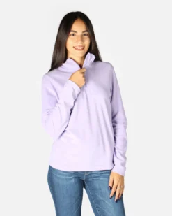 ON SPIRIT - MICROPILE DONNA  MEZZA ZIP LILLA  -  VALENTINA