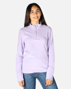 ON SPIRIT - MICROPILE DONNA  MEZZA ZIP LILLA  -  VALENTINA