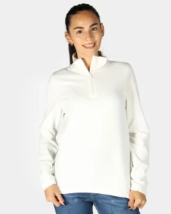ON SPIRIT - MICROPILE DONNA  MEZZA ZIP BIANCO -  VALENTINA