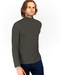 ON SPIRIT - MICROPILE UOMO  MEZZA ZIP GRIGIO SCURO - VITTORIO