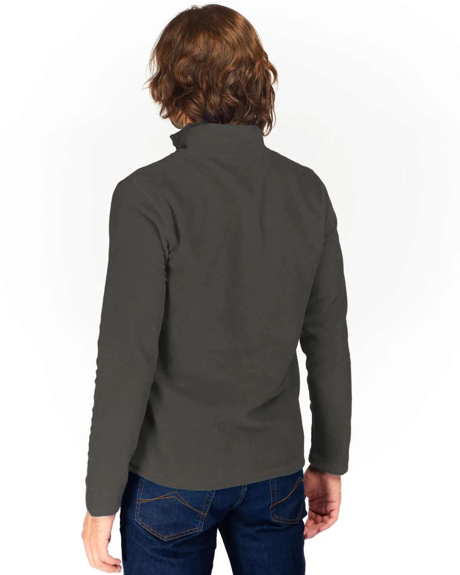 ON SPIRIT - MICROPILE UOMO MEZZA ZIP GRIGIO SCURO - VITTORIO