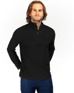 ON SPIRIT - MICROPILE UOMO  MEZZA ZIP NERO - VITTORIO