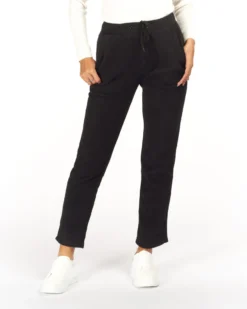 ON SPIRIT - PANTALONI IN PILE DONNA  NERI- ILARIA