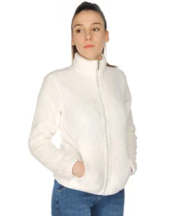 ON SPIRIT - PILE BIANCA FULL ZIP DA DONNA