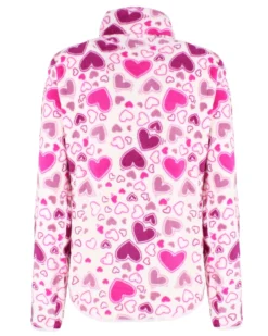 ON SPIRIT - PILE DA DONNA FULL ZIP CON STAMPA CUORI