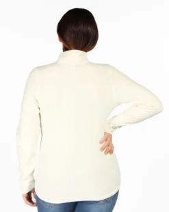 ON SPIRIT - PILE DONNA FULL ZIP BIANCO - LUANA
