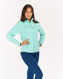 ON SPIRIT - PILE DONNA FULL ZIP TURCHESE - LUANA