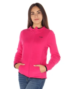ON SPIRIT - PILE FUXIA CON CAPPUCCIO E FULL ZIP DA DONNA AD01134