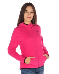 ON SPIRIT - PILE FUXIA CON CAPPUCCIO E FULL ZIP DA DONNA AD01134