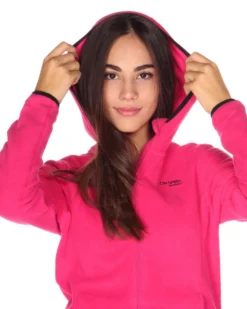 ON SPIRIT - PILE FUXIA CON CAPPUCCIO E FULL ZIP DA DONNA AD01134