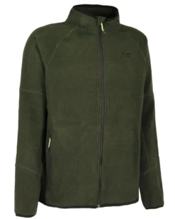 ON SPIRIT - PILE RIGATO UOMO FULL ZIP VERDE SCURO - FABIO