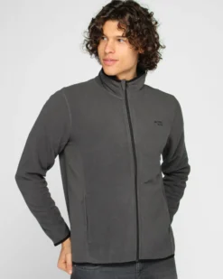 ON SPIRIT - PILE  RIGATO UOMO  FULL ZIP  GRIGIO - FABIO