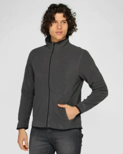 ON SPIRIT - PILE  RIGATO UOMO  FULL ZIP  GRIGIO - FABIO