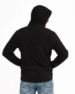 ON SPIRIT - PILE UOMO  CON CACPPUCCIO FULL ZIP NERO - ANDREA