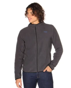 ON SPIRIT - PILE UOMO  CON CAPPUCCIO FULL ZIP GRIGIO SCURO - ANDREA