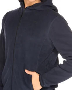 ON SPIRIT - PILE UOMO  CON CAPPUCCIO FULL ZIP BLU - ANDREA