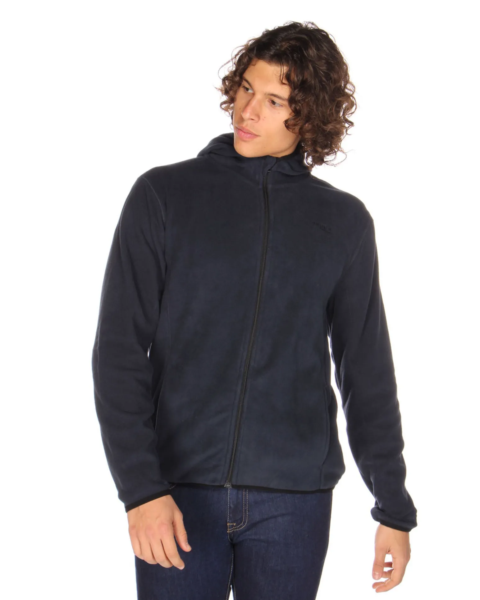 ON SPIRIT - PILE UOMO CON CAPPUCCIO FULL ZIP BLU - ANDREA