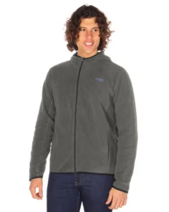 ON SPIRIT - PILE UOMO  CON CAPPUCCIO FULL ZIP GRIGIO SCURO - ANDREA
