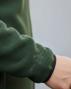 ON SPIRIT - PILE UOMO  CON CAPPUCCIO FULL ZIP VERDE MILITARE - ANDREA