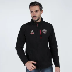 ON SPIRIT - PILE UOMO FULL ZIP NERO -  MATTIA